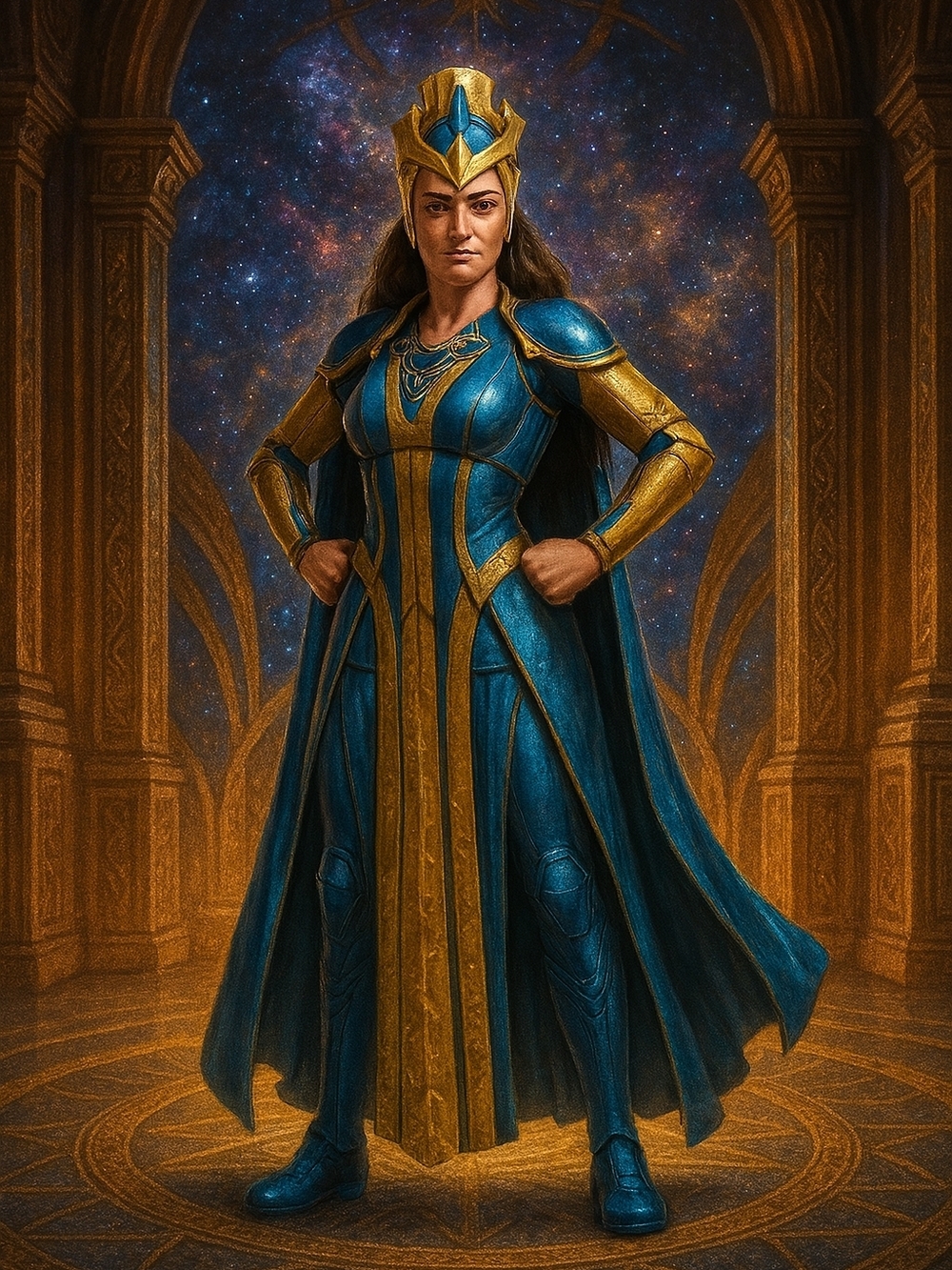 Marvel Blue and Gold Royal Warrior Figure with Cape & Accessories